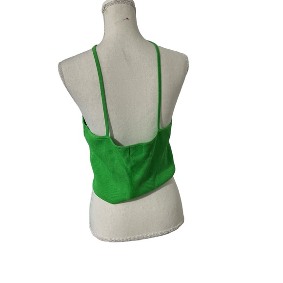 0500 NWT H&M Tie-front Bralette in green sz XXL - Picture 3 of 5